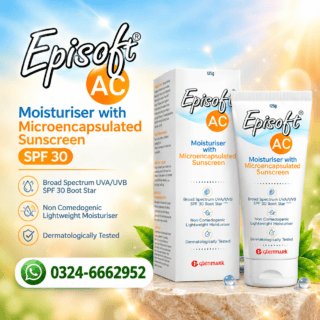 Episoft AC Moisturiser with Sunscreen SPF 30